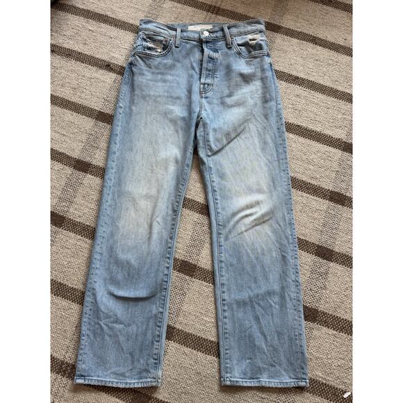Mother Superior Jeans The Ditcher Crop Resting Beach Face Light Blue 24 - Picture 1 of 11